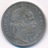 1879KB 1Ft Ag "Ferenc József / Középcímer" T:VF patina Adamo M15