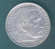 Német 3. Birodalom 1935F 5M Ag "Hindenburg" T:3 ph