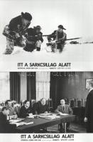 cca 1968 ,,Itt a Sarkcsillag alatt" című finn film jelenetei és szereplői, 13 db vintage produkciós filmfotó ezüst zselatinos fotópapíron, a használatból eredő (esetleges) kisebb hibákkal, 18x24 cm