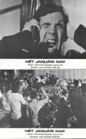 cca 1979 ,,Hét januári nap" című spanyol film jelenetei és szereplői, 6 db produkciós filmfotó ...