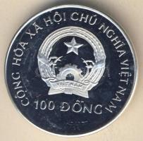 Vietnám 1990. 100Đ Ag "Olimpia - jégkorong" T:PP