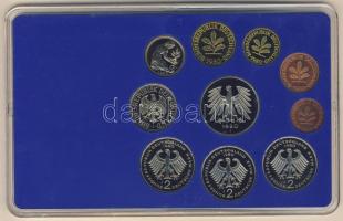 NSZK 1980J 1Pf-5M 10klf db, szettben, benne 3klf 2M T:PP