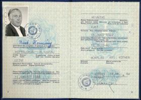 1984 Deutsche Demokratische Republik fényképes útlevél / German passport