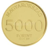 2015. 5000Ft Au "Semmelweis Ignác halálának 150. évfordulója" tanúsítvánnyal (0,5g/0.999) T:P Hungary. 2015 5000 Forint "150th Anniversary of the Death of Ignác Semmelweis" with certificate (0,5g/0.999) C:P