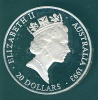 Ausztrália 1993. 20$ Ag "Olimpia-úszók" T:PP