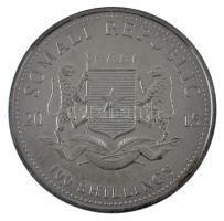 Szomália 2015. 100Sh Ag "Elefánt" ruténiummal és arannyal színezett, dísztokban, tanúsítvá...