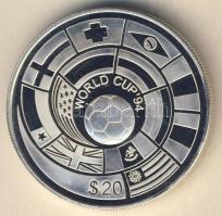 Tuvalu 1994. 20$ Ag "Labdarúgó VB" T:PP