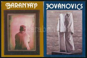 Tandori Dezső: Baranyay. - - írása Baranyay Andrásról + Beke László: Jovánovics. - - írása Jovánovics György. Bp.,1979-1980,Képzőművészeti Alap. Kiadói papírkötés.