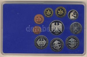 NSZK 1985F 1Pf-5M 10klf db, szettben, benne 3klf 2M T:PP