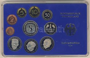 NSZK 1984J 1Pf-5M 10klf db, szettben, benne 3klf 2M T:PP