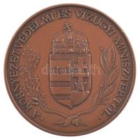 DN "Áldás és átok a víz / A Közlekedési és Vízügyi Minisztertől" bronz emlékérem (42,5mm) ...