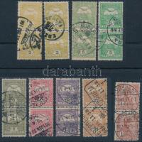 1906 9 db Turul pár, közte elfogazások