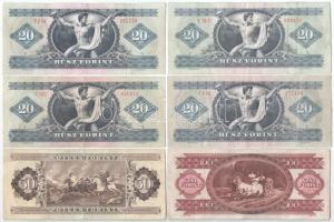1936. 10P csillagos sorszám + 1939. 5P + 1945. 50P + 1946. 100.000MP + 1975. 20Ft (2x) + 1980. 20Ft ...