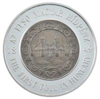 2001. MKB - Híd az értékekhez / Az első magyar hídpénz 1849 kétoldalas jelzett Ag emlékérem kapszulában (31,22g/0.999/42,5mm) T:PP