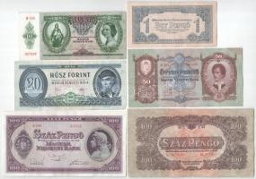 1932. 50P + 1936. 10P + 1944. 1P "A Vöröshadsereg Parancsnoksága" + 100P "A Vöröshadsereg Parancsnoksága" + 1945. 100P + 1975. 20Ft T:F,VG