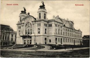 1907 Kolozsvár, Cluj; Nemzeti színház. Schuster Emil kiadása / theatre