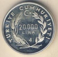 Törökország 1990. 20.000L Ag "Labdarúgó VB" T:PP Csak 12.959db!