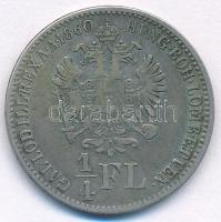 1860B 1/4Fl Ag "Ferenc József" T:F Adamo M12
