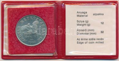 1983. 100Ft alpakka "Simon Bolivár" műbőrtokban, tanúsítvánnyal T:BU
