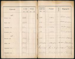 1917-1919 Házbérkönyv, Feldmann Józsefné névre (Bp. VIII., Rökk Szilárd u. 31.), 4 oldalon bejegyzés...