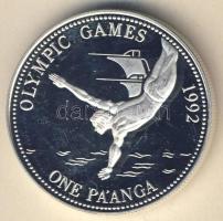 Tonga 1991. 1P Ag "Olimpia-műugrás" T:PP