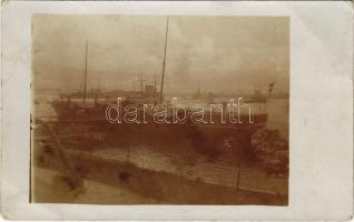 K.u.K. Kriegsmarine S.M.S. Saida Brigg / SMS SAIDA cs. és kir. haditengerészeti szkúner (goelette) / Austro-Hungarian Navy schooner ship. photo (EB)