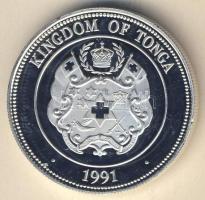 Tonga 1991. 1P Ag "Olimpia-műugrás" T:PP