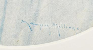 cca 1910 Erotikus nyomat, paszpartuban, 22,5×18 cm