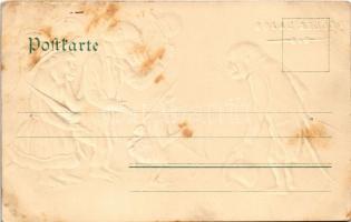 Monkey family. Emb. litho (lyukak / pinholes)