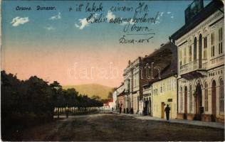 1914 Orsova, Dunasor, Magyar Király szálloda / street view, hotel