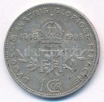 Ausztria 1908. 1K Ag "Ferenc József - Jubileum" T:XF,VF patina Austria 1908. 1 Corona Ag &...