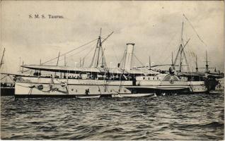 K.u.K. Kriegsmarine S.M.S. Taurus Stationsschiff / SMS TAURUS (később Marechiaro) cs. és kir. haditengerészeti állomáshajó / SMS Taurus Austro-Hungarian Navy station ship. G. Fano Pola 1909-10. 156. (fl)