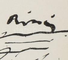 Rippl-Rónai József (1861-1927): Nő gitárral. Cinkográfia, papír, jelzett a cinkográfián, paszpartuba...