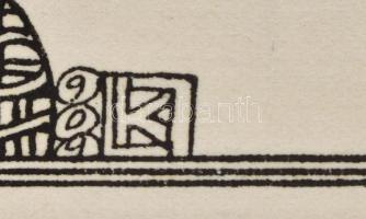 Kozma Lajos (1884-1948): Kötelék. Cinkográfia, papír, jelzett a cinkográfián, paszpartuban, 19,5×16,...