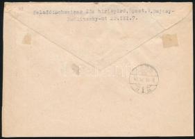 1946 (15. díjszabás) Távolsági levél 6 db bélyeggel (sérült / damaged)