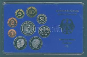 NSZK 1977G 1Pf-5M 9klf db, szettben, benne 2klf 2M T:PP