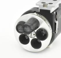 Mikroszkóp előtét lencsék, forgatható, tokkal. 7 cm