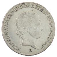 1844B 20kr Ag "V. Ferdinánd" T:AU juszt. Huszár: 2081., Unger III.: 1419