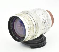 Régi orosz Jupiter 9 1/2 F=8,5 fényképezőgép objektív, bakelit tartóban