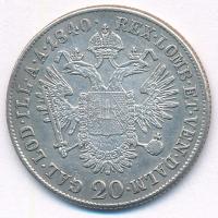Ausztria 1840A 20kr Ag "I. Ferdinánd" T:VF Austria 1840A 20 Kreuzer Ag "Ferdinand I&q...