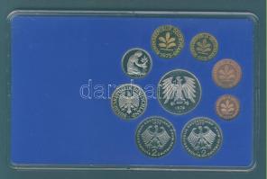 NSZK 1975J 1Pf-5M 9klf db, szettben, benne 2klf 2M T:PP