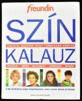 Christel Buscher: Színkalauz. Ruházat - smink - hajviselet - szemüveg - ékszer. Freundin. Debrecen,2003.,Hajja &amp; Fiai. Gazdag képanyaggal illusztrált. Hiányos mellékletekkel, csak 1 a 8 helyett. Kiadói kartonált papírkötés, jó állapotban.