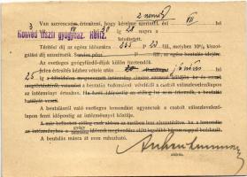 1936 Hévíz, értesítő Nagy Béla nyugalmazott tábornoknak a Honvéd tiszti gyógyházba (vágott / cut)