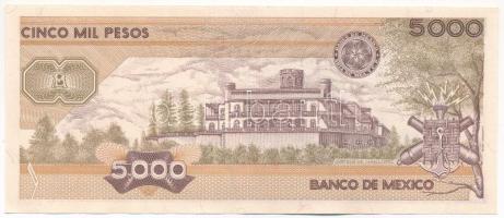 Mexikó 1987. 5000P T:AU tűzőgép ly.
Mexico 1987. 5000 Pesos C:AU stapler holes
Krause P#88