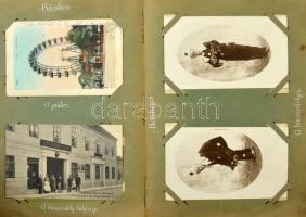 Adámy Oszkár 4. hegyi tüzér ezred katonatisztjének képeslap albuma az 1914-15-16-os évek első világh...