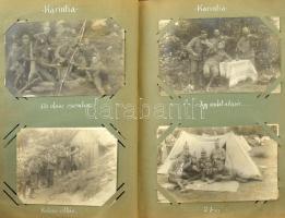 Adámy Oszkár 4. hegyi tüzér ezred katonatisztjének képeslap albuma az 1914-15-16-os évek első világh...