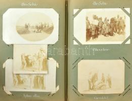 Adámy Oszkár 4. hegyi tüzér ezred katonatisztjének képeslap albuma az 1914-15-16-os évek első világh...