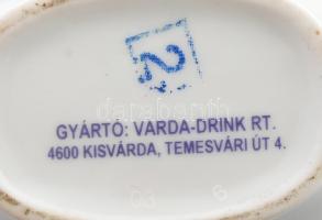 Hollóházi Várda ó barack pálinkás butella, porcelán, hibátlan, m: 25 cm