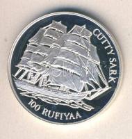 Maldív-szigetek 1993. 100R Ag "Cutty Sark hajó" T:PP
