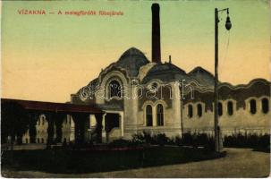 1912 Vízakna, Salzburg, Ocna Sibiului; A melegfürdők főbejárata. Budovsky L. kiadása / warm spa entrance (EK)